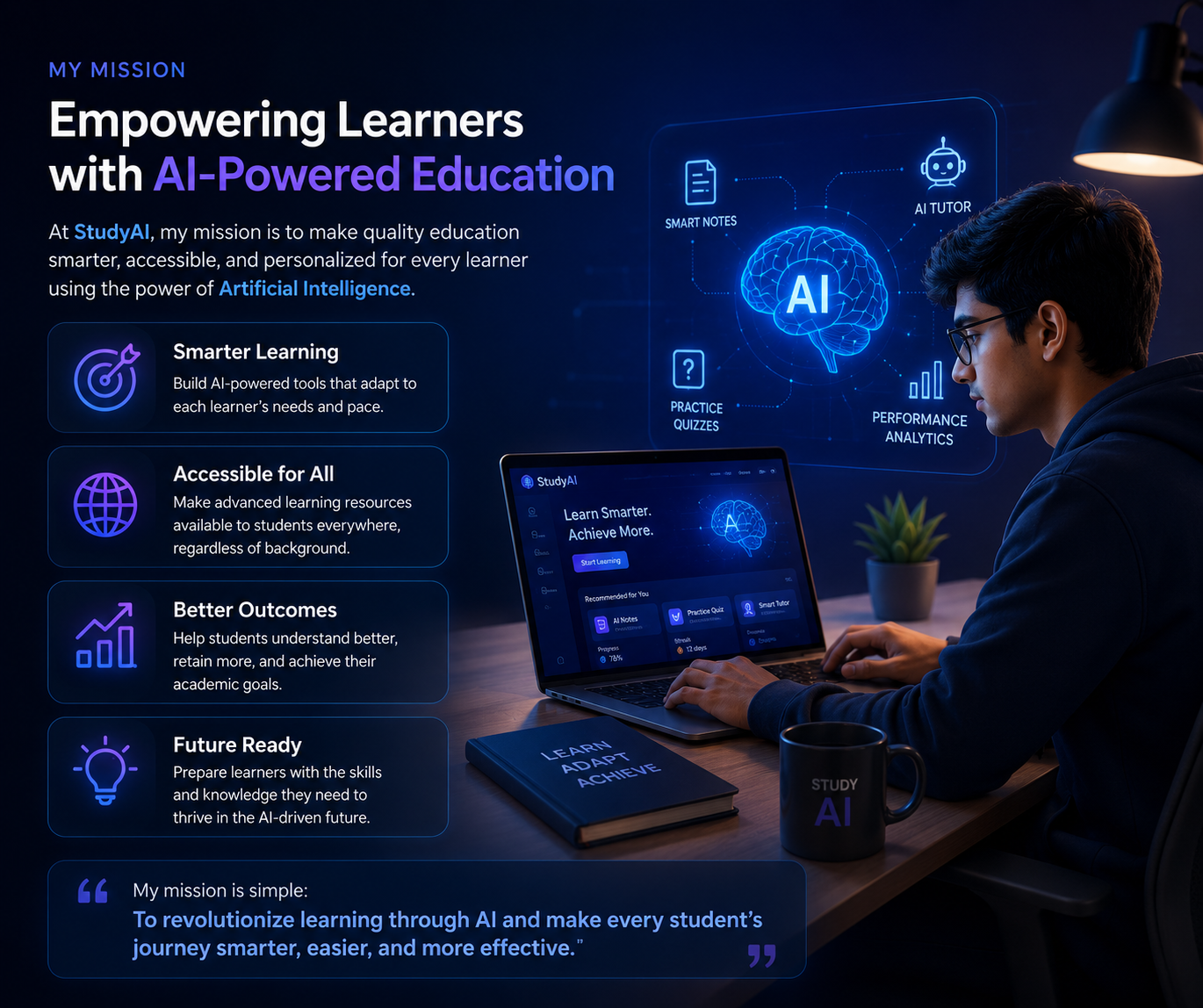 Educational Innovation Image Purpose: "Call for Educational Innovation" campaigns Conferences Workshops AI education programs Academic technology initiatives Message it conveys: Transforming education through innovation, AI, and modern technology.